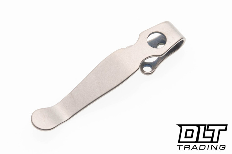 Lynch Northwest Spyderco Shaman Bodacious Clip - Stonewashed Finished Titanium