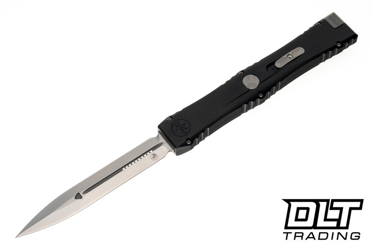 Microtech 1152-10MS1 Nemesis IV D/E - Black Handle - Stonewashed Blade