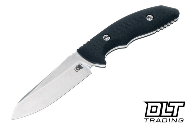 Hinderer Flashpoint Sheepsfoot MagnaCut - Stonewashed Blade - Black G-10