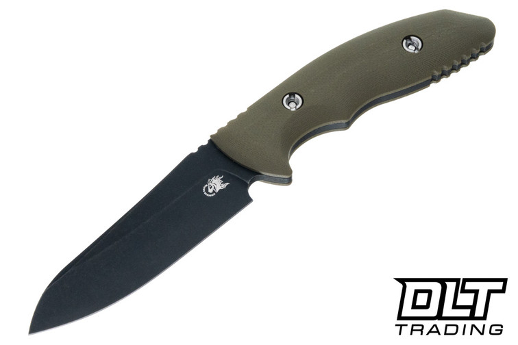 Hinderer Flashpoint Sheepsfoot MagnaCut - Battle Black DLC Blade - OD Green G-10