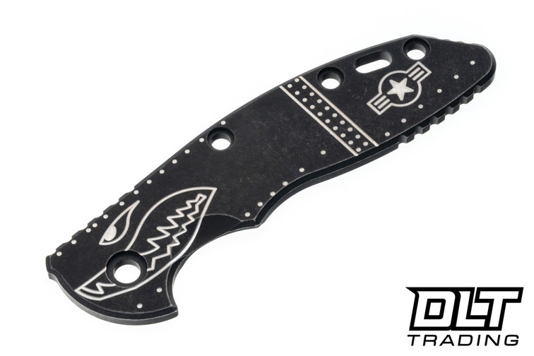 Hinderer 3.5" XM-18 Smooth Titanium Scale - Battle Black DLC - Warthog Machined