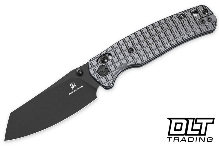 Bestechman Cicada's Wing B-Lock - Gray PVD Frag Stainless Steel - Black PVD Blade
