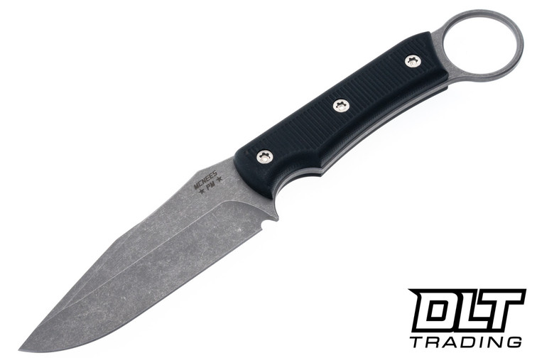 McNees FX Ringed Agent - Black G-10 - Atomic Stonewash Blade