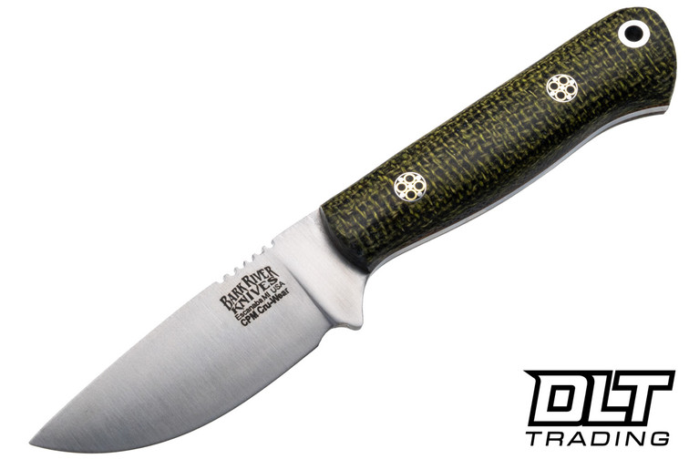 Blade Raid Bravo Necker Cruwear Evergreen Burlap Micarta - Natural Liners - Mosaic Pins