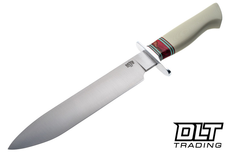 Blade Raid Custom Mike Stewart Bowie A2 Ivory G-10 - Maple Burl Spacer