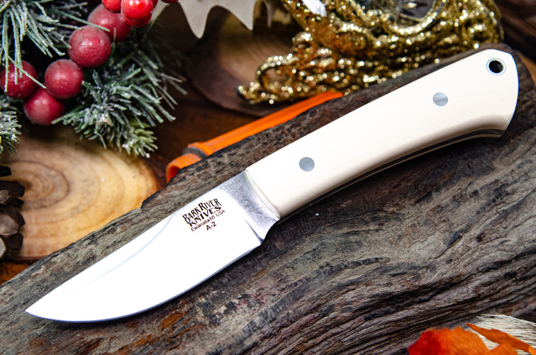 Blade Raid Woodland Special A2 Bone White Linen Micarta