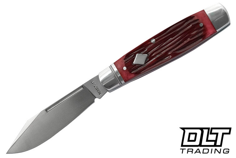 RoseCraft Barren Fork Jack - Red Jigged Bone - Satin 14C28N Clip