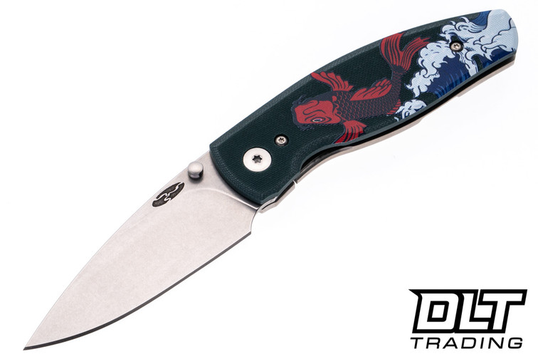 Three Rivers Manufacturing Neutron 2 20CV - Framelock - Flat Koi Forest Green G-10