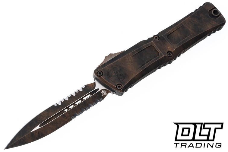 Microtech 1142-2PLOBS Combat Troodon Gen III D/E - Plague Outbreak Handle - Plague Outbreak Blade - Signature Series