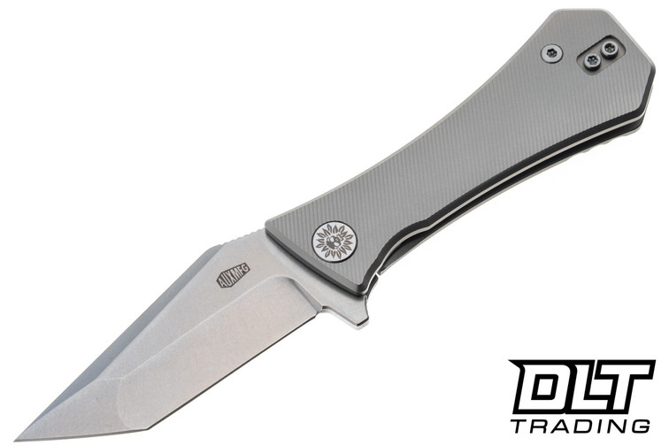 Auxiliary Manufacturing Coffin Tanto Framelock - Milled Titanium - Stonewash - M390 Blade