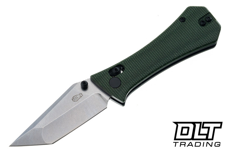 Auxiliary Manufacturing Coffin Tanto Crossbar - Green Micarta