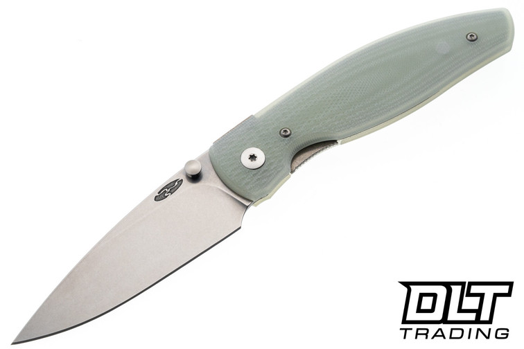 Three Rivers Manufacturing Atom Magnacut - Linerlock - 3D Lizard Skin - Jade Lizard Skin G-10