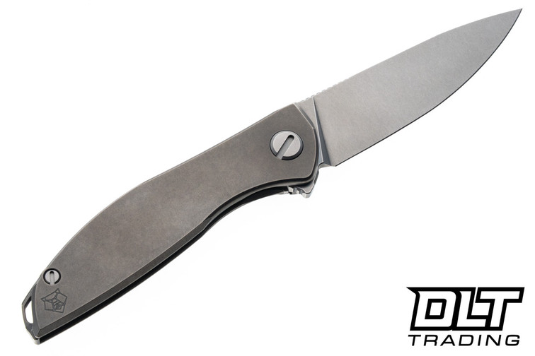 Shirogorov Neon Lite MRBS - Titanium - Stonewash Elmax Blade