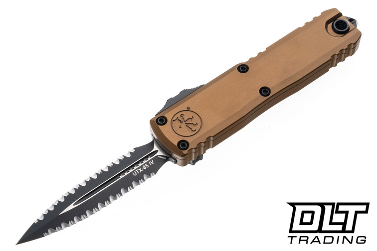 Microtech 12324-D3TA UTX-85 Gen IV D/E - Tan Handle - Black Blade