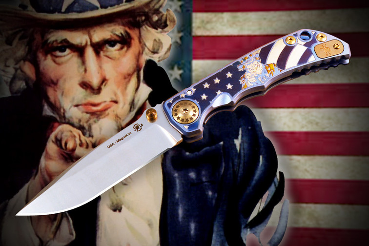 Spartan Blades Spartan Harsey - Uncle Sam - Stonewash MagnaCut Blade