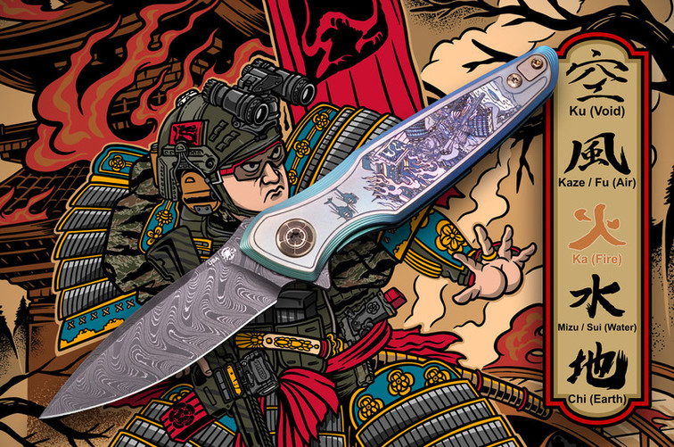 Spartan Blades Pandia - Ronin Five Rings Project - Fire - Damascus Blade