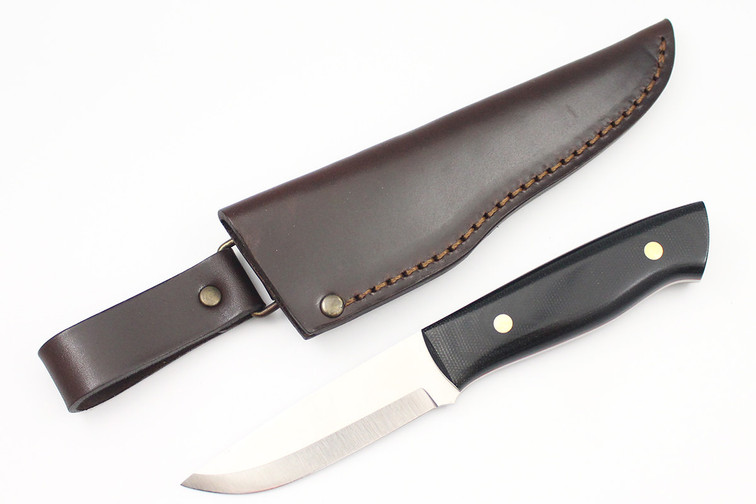 Enzo Trapper 95 O1 Steel - Black Canvas Micarta