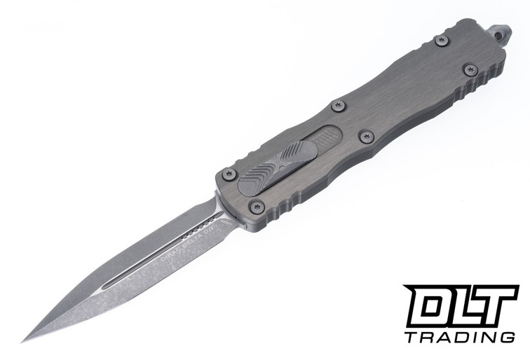 Microtech 227-10APNC Dirac Delta D/E - Natural Clear Handle - Apocalyptic Blade