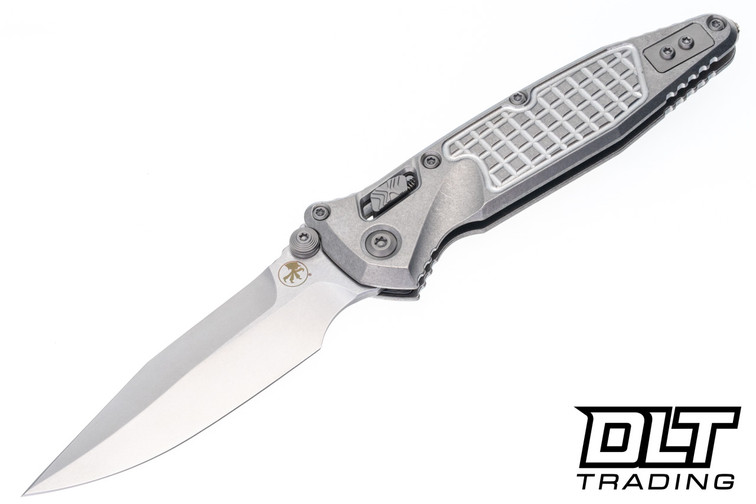 Microtech 160RL-10FRSMS2 Socom Ram-Lok - Stonewash Frag Titanium - Bronze Accents - Stonewash Blade - Marfione Select
