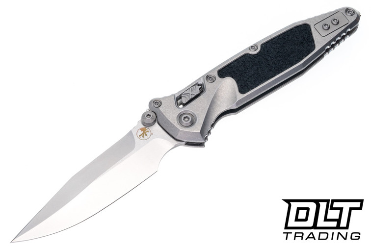 Microtech 160RL-10SMS2 Socom Ram-Lok - Stonewash Titanium - Textured Inlay - Bronze Accents - Stonewash Blade - Marfione Select
