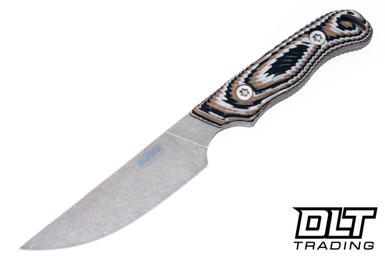 Hellbender Outfitter - Multicolored G-10 - Tumbled MagnaCut Blade