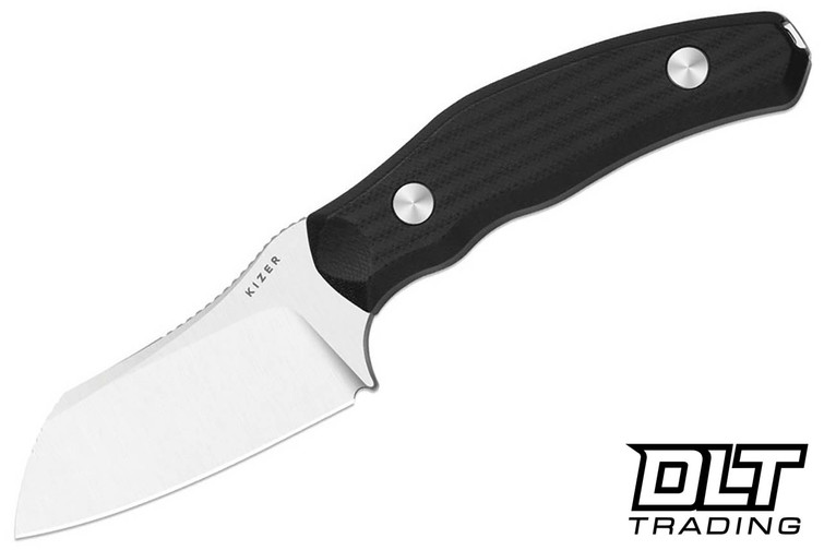Kizer Bulldog Fix - Black G-10 - Satin 14C28N Sheepsfoot Blade