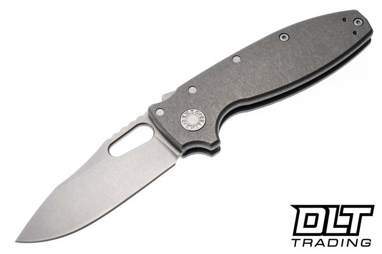 Demko Shark-A-Tac - Smooth Titanium - Stonewashed MagnaCut Blade - Stand-Off Only