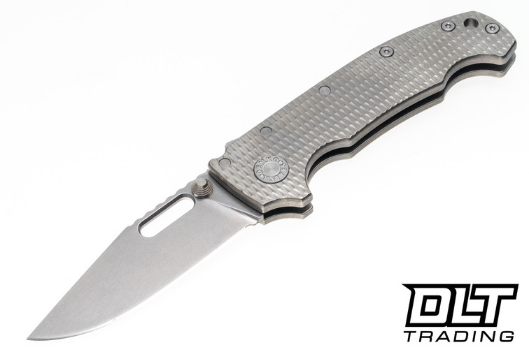 Demko AD20I Slim - Nitro-X7 Clip Point Blade - Textured Titanium