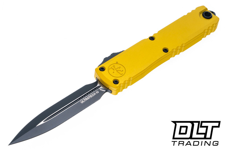 Microtech 11224-1YW Ultratech Gen IV - Yellow Handle - Black Blade