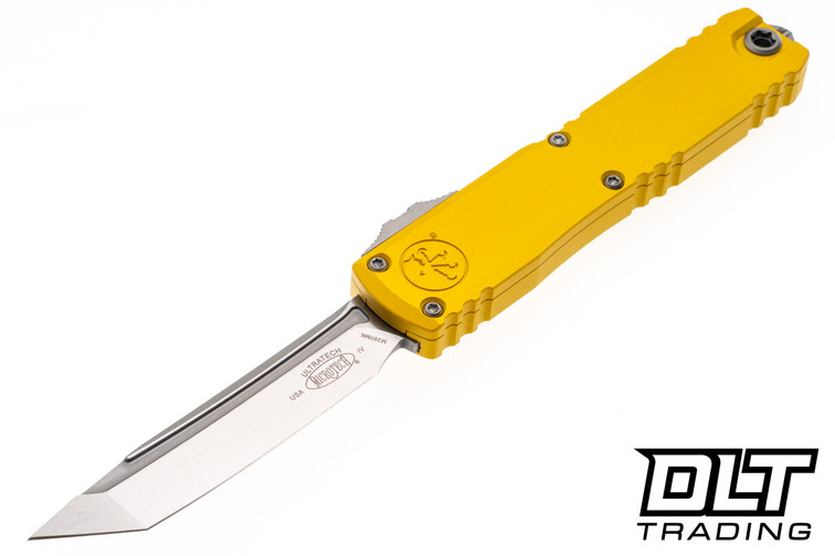 Microtech 11234-10YW Ultratech T/E Gen IV - Yellow Handle - Stonewashed Blade
