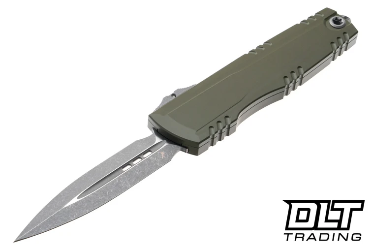 Microtech 1270-10APMGS Luminary ZBP D/E - Moss Green Handle - Apocalyptic Blade - Signature Series