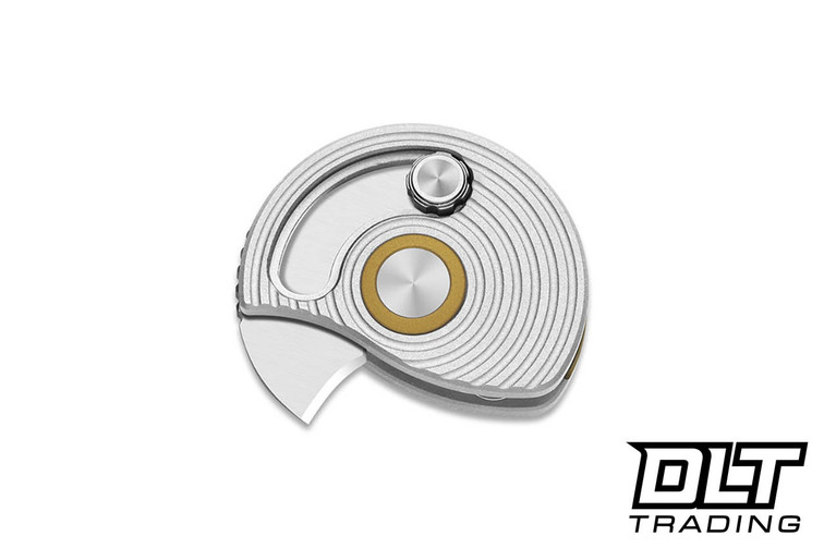 Kizer Snail-Trail 5th Pocket Coin Knife - Matte Silver Aluminum - AEB-L Satin Blade