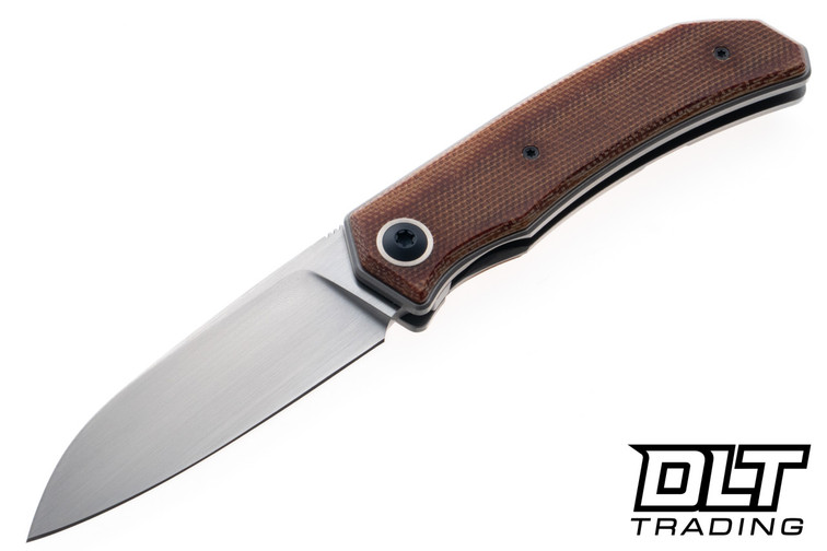 Trevor Burger Custom Knives Urban Recessed - Natural Canvas Micarta - Darkened Ti Backspacer & Clip
