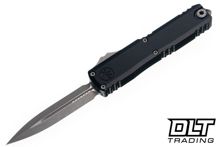 Microtech 11474-10AP UTX-70 Gen IV D/E - Black Handle - Apocalyptic Blade