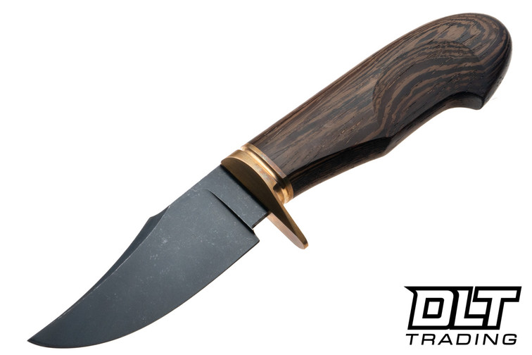 Fire Beard Forge Custom Clip Point Hunter - Silicone Bronze Guard - Wenge