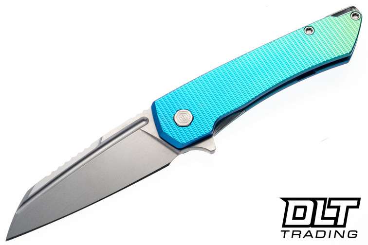 MachineWise Mojave - Aqua Fade Titanium - Stonewash S90V Blade #1133