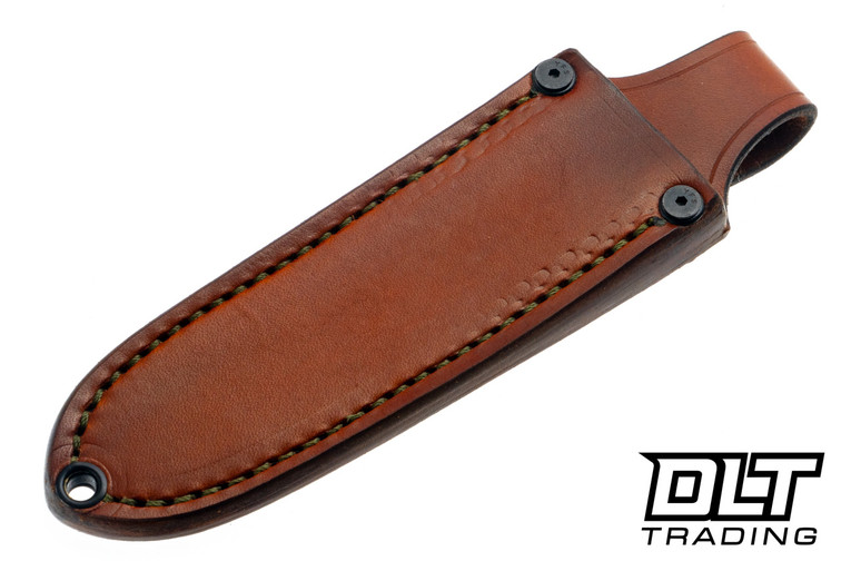 Skinbender Leather EDC Pouch Sheath - Brown Leather - OD Green Stitching