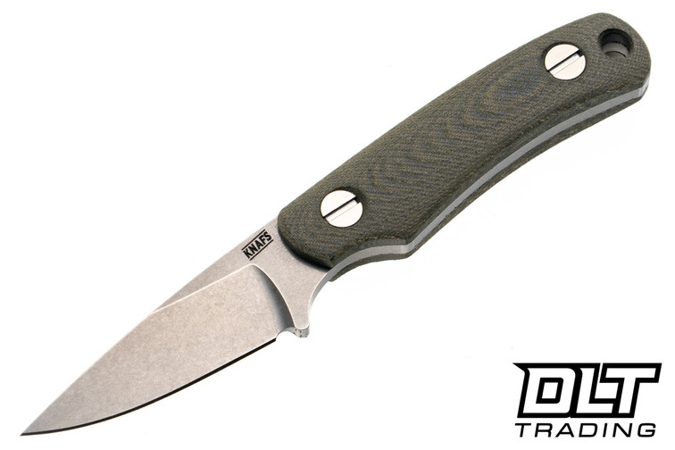 KNAFS Little Lulu - Stonewashed MagnaCut Blade - Green Canvas