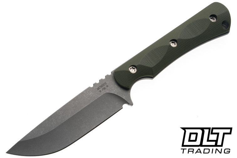 McNees FX Ridge Runner - OD Green G-10 - Atomic Stonewash MagnaCut Blade