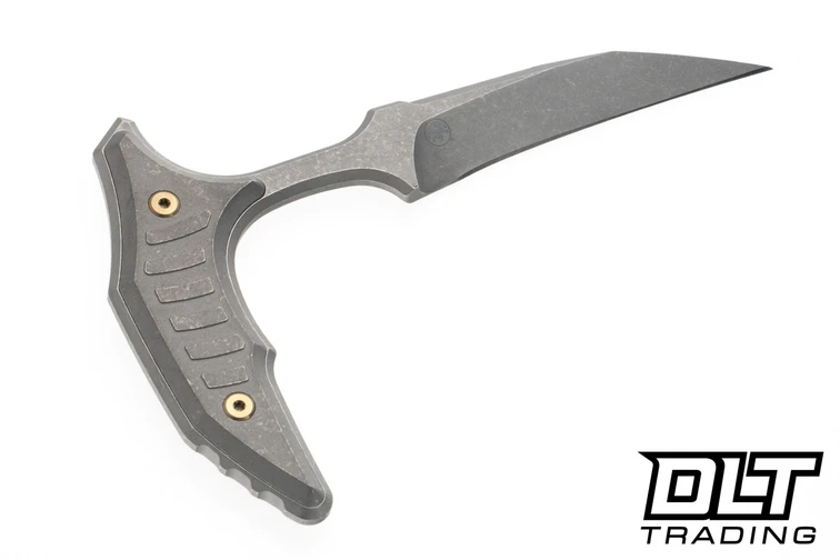 Microtech Bee - Apocalyptic Titanium Handle - Apocalyptic Blade - Bronze Hardware - Marfione Select - 218-10APMS1