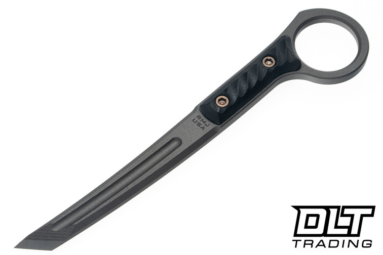 RMJ Tactical Stabby Guy 3V - Tungsten Cerakote - Black G-10