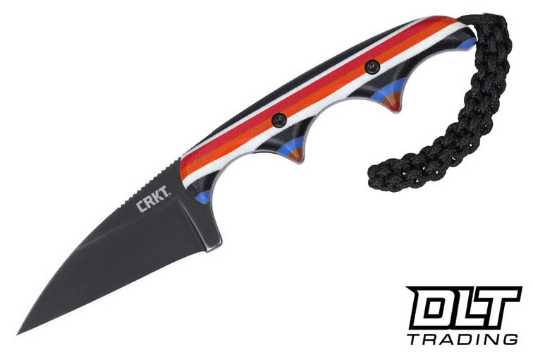 CRKT Minimallist Wharncliffe - Multi-Colored G-10 - Stonewash D2 Blade