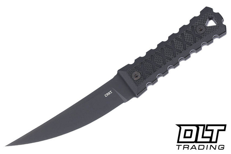 CRKT HZ4 Fixed - Black Textured G-10 - Titanium Nitride SK-5 Blade