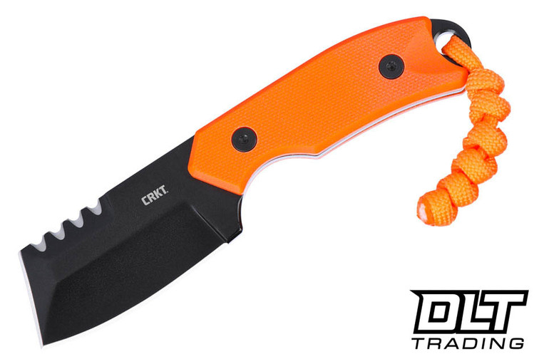 CRKT Razel Fixed - Orange G-10 - Black Oxide D2 Blade - Top Veff