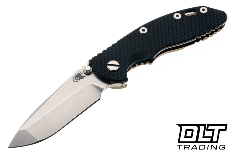 Hinderer 3.25" XM-18 MagnaCut Non Flipper Spanto - Bronze Anodized Titanium - Stonewashed Blade - Black G-10