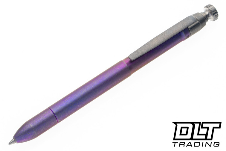 MachineWise ROTA Pen - Parker - Distressed Purple Smooth Titanium - Twist Cap #0248