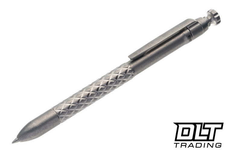 MachineWise ROTA Pen - Parker - Stonewash Knurled Titanium - Twist Cap #0287