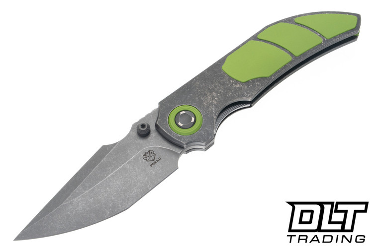 Poikilo Blade CK Casque - Dark Stonewash Titanium - Green Triple Inlay - Dark Stonewash M398 Blade