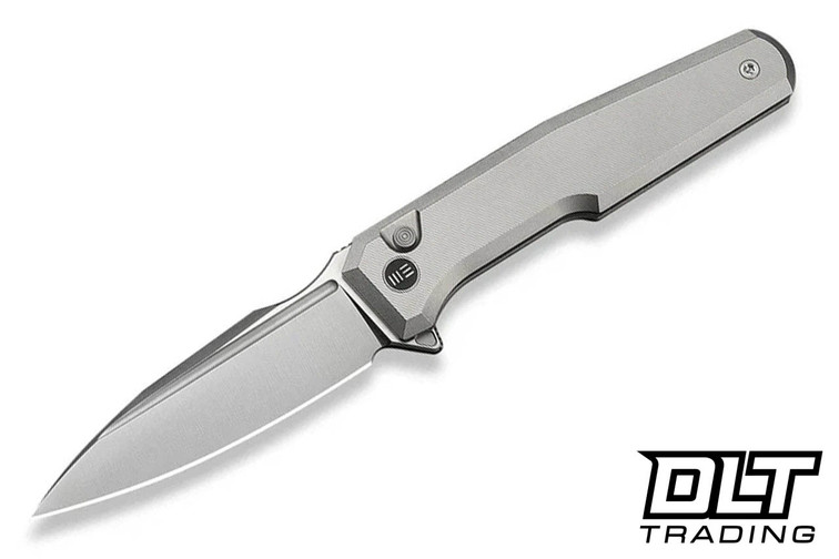 WE Knife Dressytak Flipper - Gray Titanium - Satin Bohler M390 Blade
