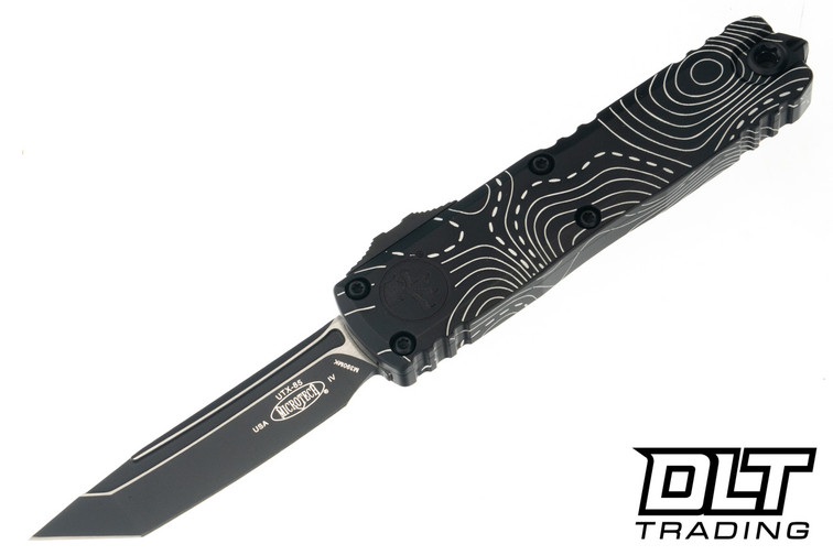 Microtech UTX-85 Gen IV - Topographic Handle - Black Blade - 12334